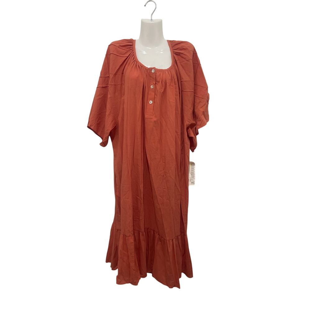 Channa Kaftan Gauze Plus Size Dress 5X Bohemian Resort Wear Crinkle Cotton NWT